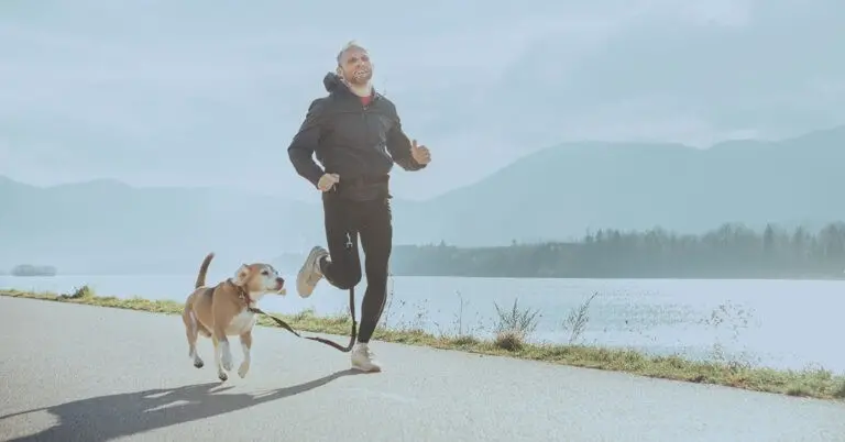 Running with dog